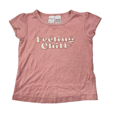 Girls Brilliant Basics, organic cotton blend pyjama tee / top, GUC, size 4,  