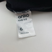 Load image into Gallery viewer, Unisex Anko, black cotton te / top, EUC, size 6,  
