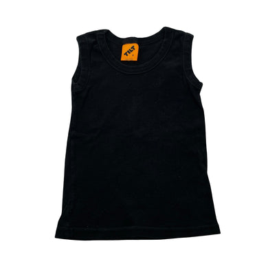 Boys Tilt, black cotton singlet top, GUC, size 6,  