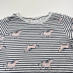 Girls Target, cotton pyjama tee / top, unicorns, GUC, size 10,  