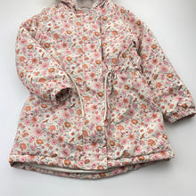 Load image into Gallery viewer, Girls Target, floral hooded jacket / coat, EUC, size 6,  