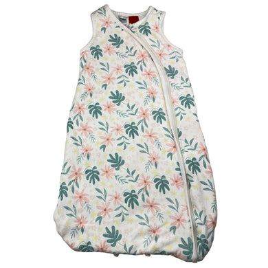 Girls Anko, wadded floral organic cotton sleeping bag, EUC, size 0000,  