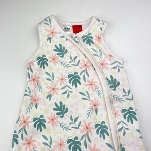 Girls Anko, wadded floral organic cotton sleeping bag, EUC, size 0000,  