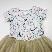 Load image into Gallery viewer, Girls Bonds, stretch cotton &amp; tulle dress, stars, EUC, size 3, L: 50cm