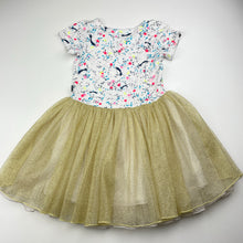 Load image into Gallery viewer, Girls Bonds, stretch cotton &amp; tulle dress, stars, EUC, size 3, L: 50cm