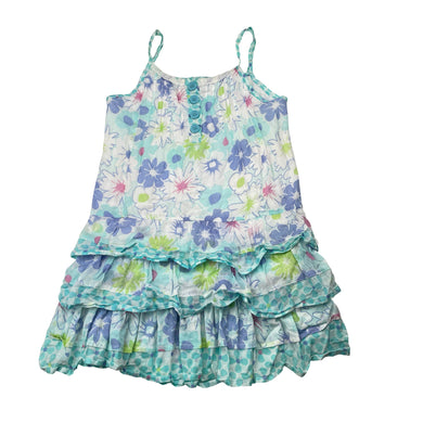 Girls Milkshake, lined lightweight floral cotton summer dress, GUC, size 3, L: 52cm