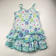 Load image into Gallery viewer, Girls Milkshake, lined lightweight floral cotton summer dress, GUC, size 3, L: 52cm
