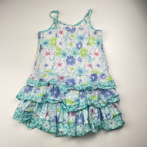 Girls Milkshake, lined lightweight floral cotton summer dress, GUC, size 3, L: 52cm