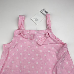 Girls KID, linen/viscose summer dress, NEW, size 3, L: 55cm