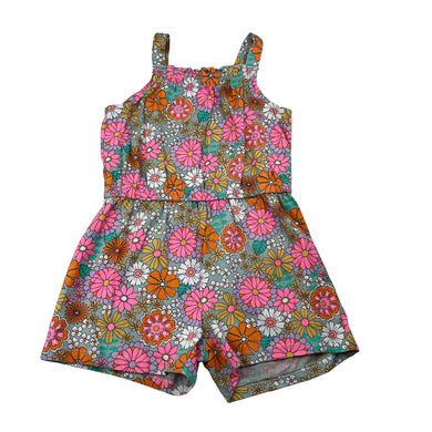 Girls Anko, colourful floral cotton summer playsuit, EUC, size 3,  