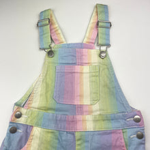 Load image into Gallery viewer, Girls Anko, colourful stretch cotton overalls / shortalls, EUC, size 3,  