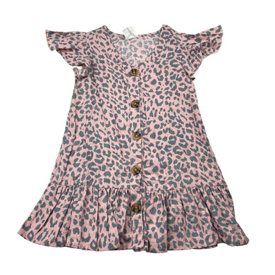 Girls Cotton On, animal print lightweight cotton dress, EUC, size 2, L: 47cm