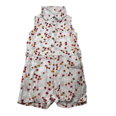 Girls Anko, lightweight floral cotton playsuit, EUC, size 3,  