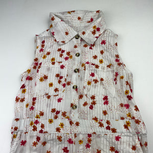 Girls Anko, lightweight floral cotton playsuit, EUC, size 3,  
