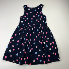 Load image into Gallery viewer, Girls H&amp;M, navy cotton summer dress, EUC, size 3-4, L: 53cm