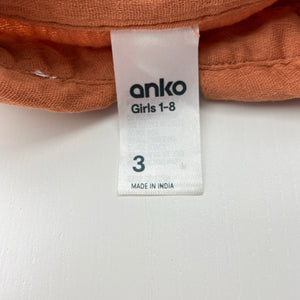 Girls Anko, crinkle cotton summer playsuit, EUC, size 3,  