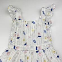 Load image into Gallery viewer, Girls Anko, cotton lined, metallic stripe floral dress, NEW, size 3, L: 58cm