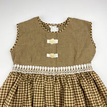 Load image into Gallery viewer, Girls vintage, checked sleeveless dress, EUC, size 4, L: 52cm