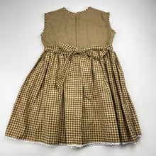 Load image into Gallery viewer, Girls vintage, checked sleeveless dress, EUC, size 4, L: 52cm