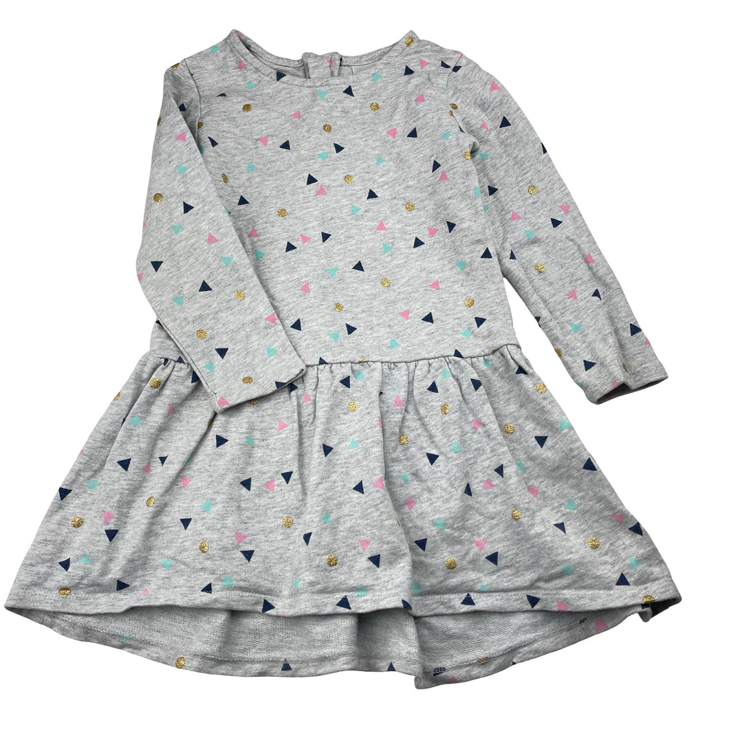 Girls Target, cotton long sleeve dress, EUC, size 3, L: 48cm at front