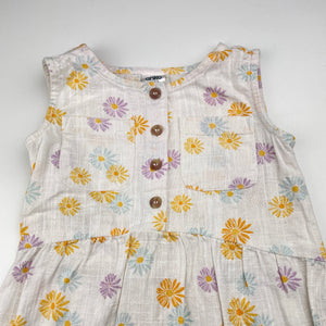Girls Anko, floral cotton summer dress, EUC, size 3, L: 48cm