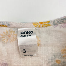 Load image into Gallery viewer, Girls Anko, floral cotton summer dress, EUC, size 3, L: 48cm