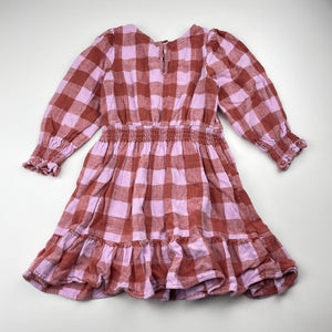 Girls Cotton On, viscose / linen long sleeve dress, EUC, size 3, L: 51cm