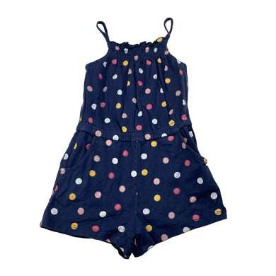 Girls KIKD, navy cotton summer playsuit, GUC, size 3,  