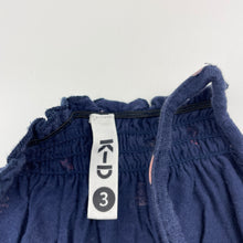 Load image into Gallery viewer, Girls KIKD, navy cotton summer playsuit, GUC, size 3,  