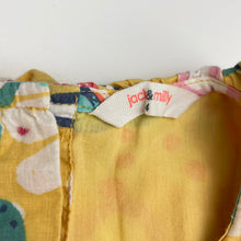 Load image into Gallery viewer, Girls Jack &amp; Milly, lined colourful floral cotton dress, GUC, size 4, L: 56cm