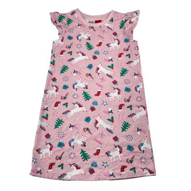 Girls Anko, Christmas nightie / nightdress, unicorns, EUC, size 4,  
