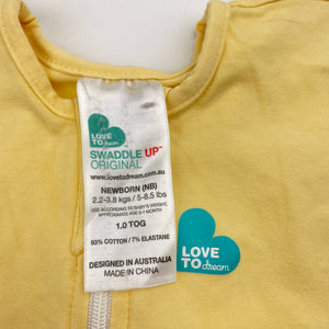 Unisex Love To Dream, 1.0 TOG SWADDLE UP Original sleeping bag, EUC, size 0000,  