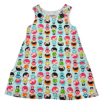 Load image into Gallery viewer, Girls Scoken, handmade cotton dress, armpit to armpit: 28cm, GUC, size 3-4, L: 52cm