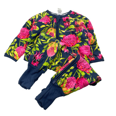 Girls Bonds, padded winter Wondersuit / zippy / romper, EUC, size 1,  