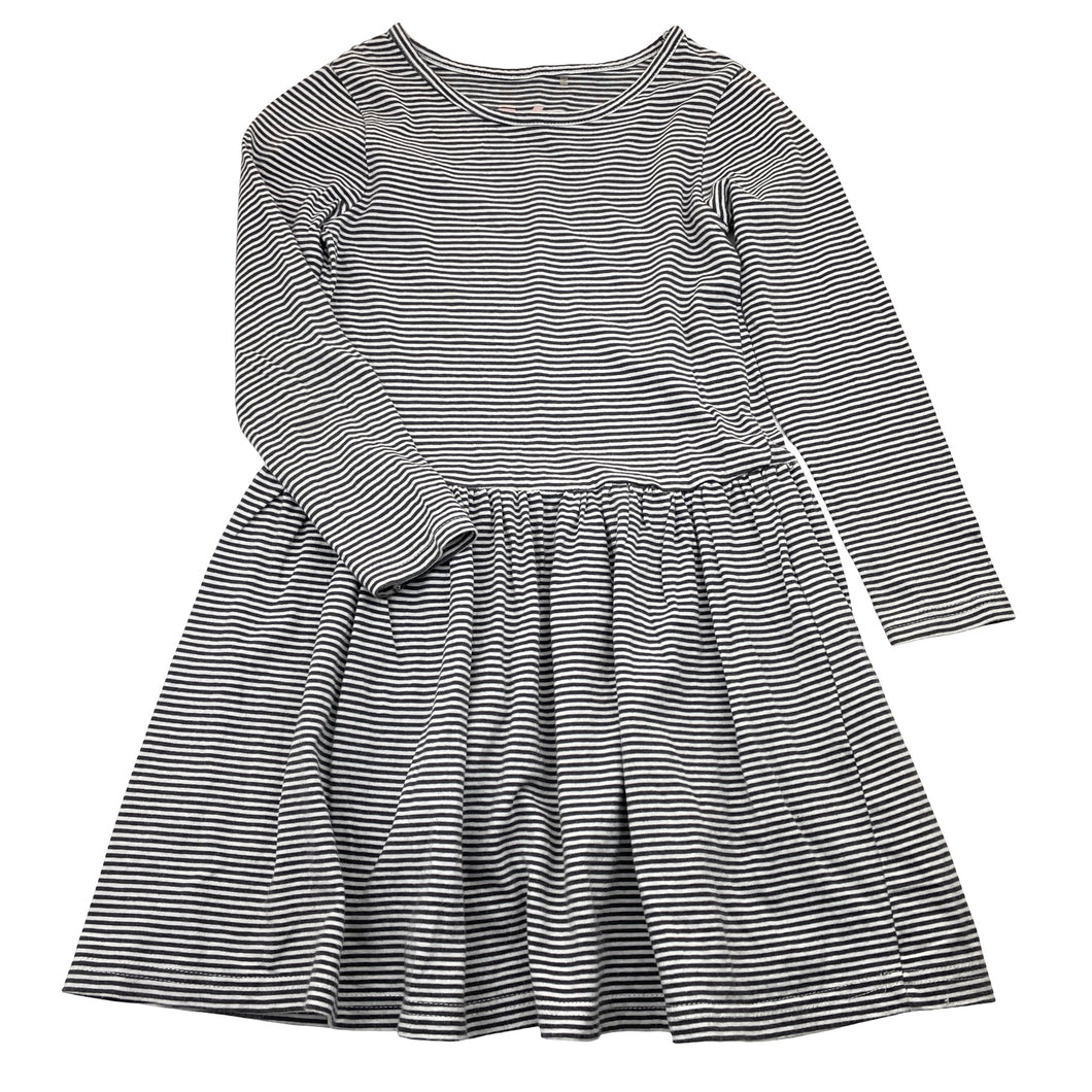 Girls Cotton On, striped cotton long sleeve dress, GUC, size 6, L: 61cm