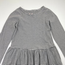 Load image into Gallery viewer, Girls Cotton On, striped cotton long sleeve dress, GUC, size 6, L: 61cm