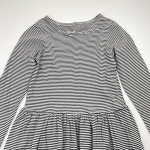 Girls Cotton On, striped cotton long sleeve dress, GUC, size 6, L: 61cm