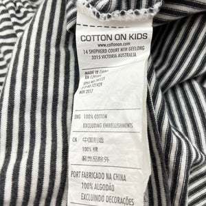 Girls Cotton On, striped cotton long sleeve dress, GUC, size 6, L: 61cm