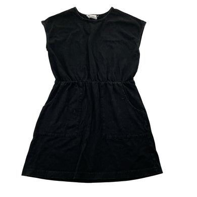 Girls Cotton On, black cotton casual dress, FUC, size 5, L: 57cm