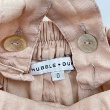 Load image into Gallery viewer, Girls HUBBLE + DUKE, pink linen overalls / shortalls, GUC, size 0,  