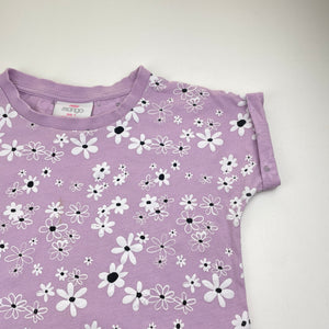 Girls Mango, floral cotton casual dress, GUC, size 7, L: 54cm
