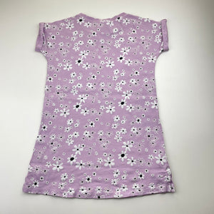 Girls Mango, floral cotton casual dress, GUC, size 7, L: 54cm
