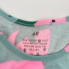Load image into Gallery viewer, Girls H&amp;M, cotton casual dress, straberries, FUC, size 7-8, L: 67cm