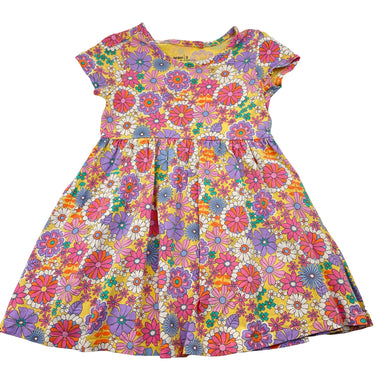 Girls Anko, colourful floral cotton dfress, GUC, size 3, L: 49cm