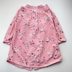 Girls Milkshake, floral corduroy cotton dress, FUC, size 3, L: 49cm