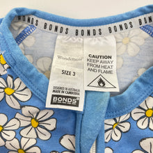 Load image into Gallery viewer, Girls Bonds, floral zip Wondersuit / zippy / romper, GUC, size 3,  