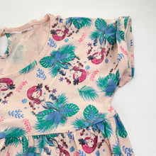 Load image into Gallery viewer, Girls Mango, cotton casual dress, mermaids, armpit to armpit: 34cm, GUC, size 6-8, L: 59cm