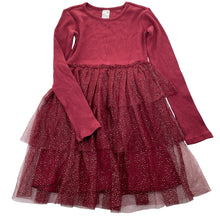 Load image into Gallery viewer, Girls Anko, long sleeve tulle &amp; glitter party dress, EUC, size 7, L: 63cm
