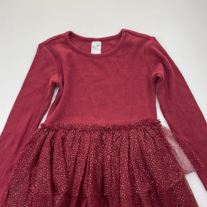 Girls Anko, long sleeve tulle & glitter party dress, EUC, size 7, L: 63cm