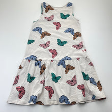 Load image into Gallery viewer, Girls H&amp;M, cotton casual dress, butterflies, EUC, size 7-8, L: 64cm